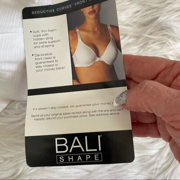 NEW Bali style # 3378 White Seductive curves front close seamless bra 38D - Picture 9 of 10
